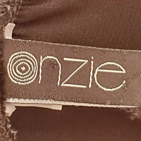 Onzie Black Polyester High Rise Tie Cuff Pull On Jersey Jogger Pants - Picture 4 of 7